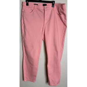 Talbots Womens Size 16 Jegging Crop Pink  Pants Stretch Preppy Beach Boho